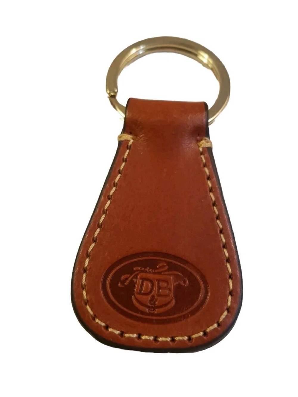 Dooney and Bourke Leather Brown Key Fob Keychain Accessories